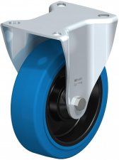 Fast casehjul, 125 mm, blå