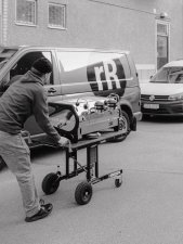 Dem-truck Lite Kit, vagn som används av proffs vid transport kaffemaskiner