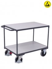 ESD bordsvagn tunggods med 2 hyllplan
