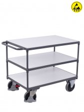 ESD bordsvagn tunggods med 3 hyllplan