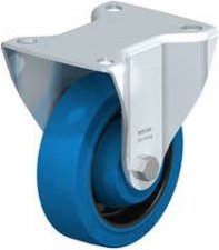Fast casehjul, 100 mm, blå