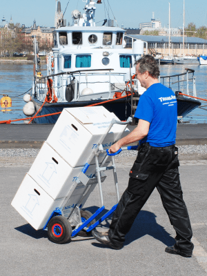 Favoriten aluminiumpirra med flyttlådor på