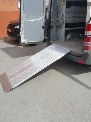 Flyttramp, 550 kg, 2310 x 800 mm, aluminium