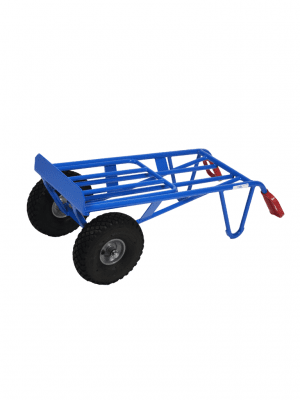 Stålkärra i kraftigt utförande som klarar upp till 400 kg, liggande