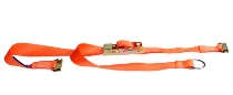 Spännband med overcenterlås, 1 + 3 m, E-fäste, orange