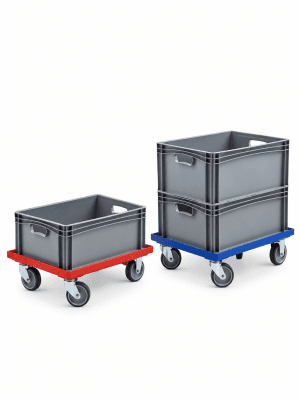 Backtralla i ABS-plast med backar (AI)