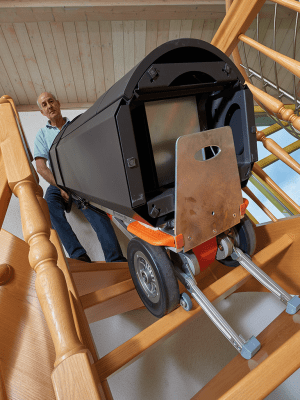 Elektrisk Trappklättrare CC200V+200 klättrar även i svänga trappor