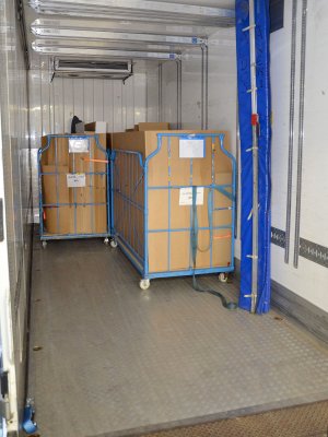 Corlette Universal, stapelbara burar för smart hantering av gods på lastbil