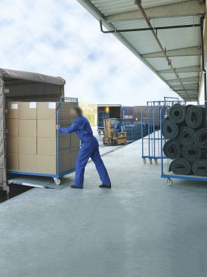 Stapelbar bur Corlette Universal med nät, 800 kg, för säker transport av gods