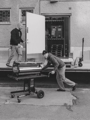 Dem-truck Deluxe Kit, proffsens vagn för transport kaffemaskiner