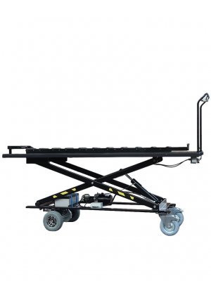 Elektrisk kistvagn, katafalkvagn med saxlyft