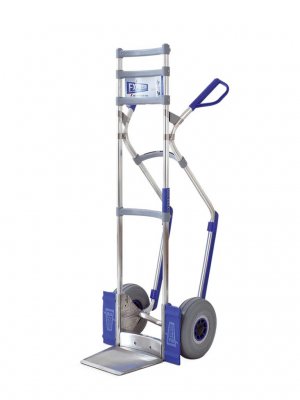 Favoriten aluminiumkärra/pirra 1300 mm med punkteringsfria hjul – helprofil från sidan