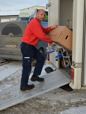 Flyttramp, 550 kg, 1960 x 800 mm, aluminium