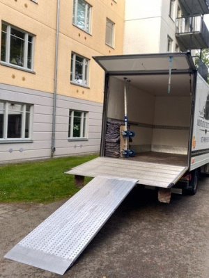 Flyttramp, 550 kg, 2310 x 800 mm, aluminium