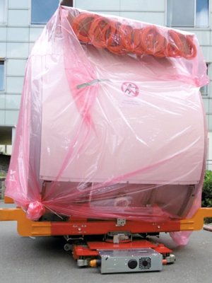 Tungt gods på en GKS Maskinskridsko Robot-20 System