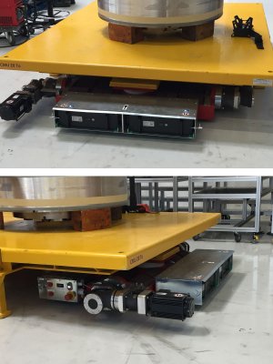 GKS Maskinskridsko eldriven Robot kör tungt gods