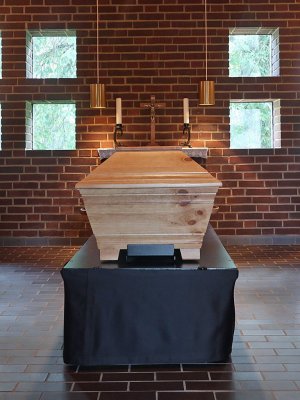 Elektrisk kistvagn, i kapell