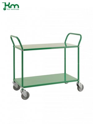 Bordsvagn, 2 hyllplan, 250 kg grön