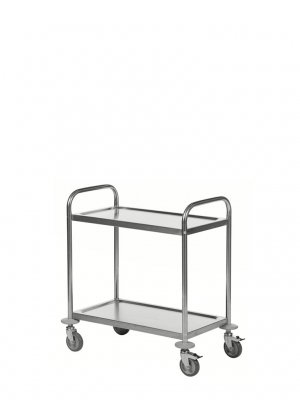 Bordsvagn, rostfri C2, 2 hyllplan