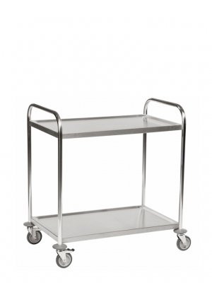 Bordsvagn, rostfri C2, 2 hyllplan