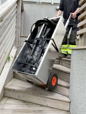 Elektrisk trappklättrare C 120 V, trång trappa med LTA-pump