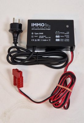 Laddare till däckkärra med elmotor