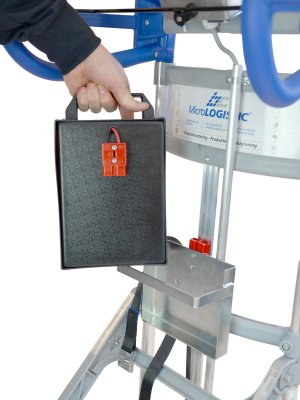 Batteri på motordriven pirra Arninge