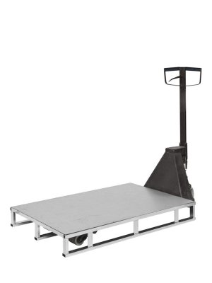 Stålpall 1200 x 800 helplåt på palldragare