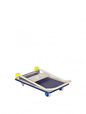 Plattformsvagn 150 kg, 740x480 mm - vit/blå, Fällbar