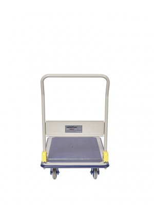 Plattformsvagn 500 kg, 1240 x 790 mm vit/blå, Fällbar