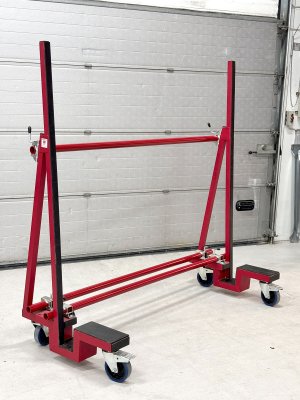 Skivvagn för glas, fönster och skivmaterial för inomhusbruk