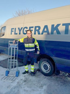 Smidig Aluminiumpirra 1300 mm körs av Flygfrakt