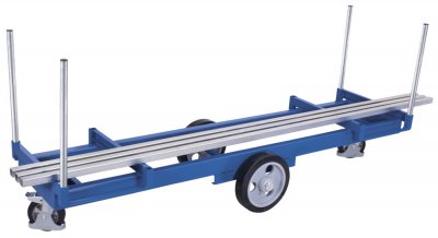 Långgodsvagn, lastkapacitet 2000 kg, svart/blå