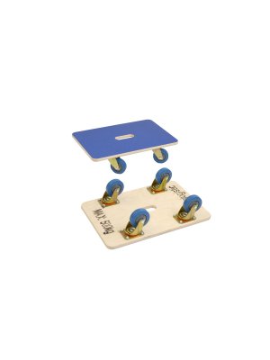 a Tralla 600 x 400 mm, med 100 mm hjul, undersida och ovansida