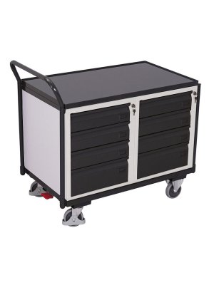 Verkstadsvagn med åtta lådor