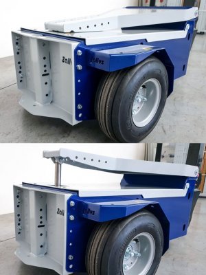 Zallys M6.5 elektrisk dragare med lyftsystem med olika drakanordningar