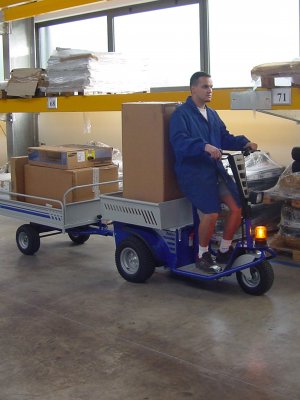 Zallys Jack Elektrisk scooter med släp kör på lager